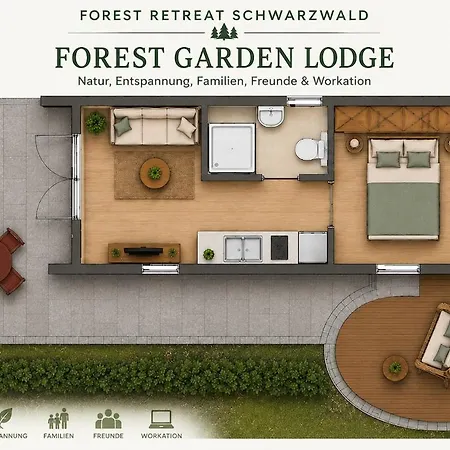 Forest Family House Garden Lodge-Tiny House Mit Viel Platz Natur Erholung Apartamento *